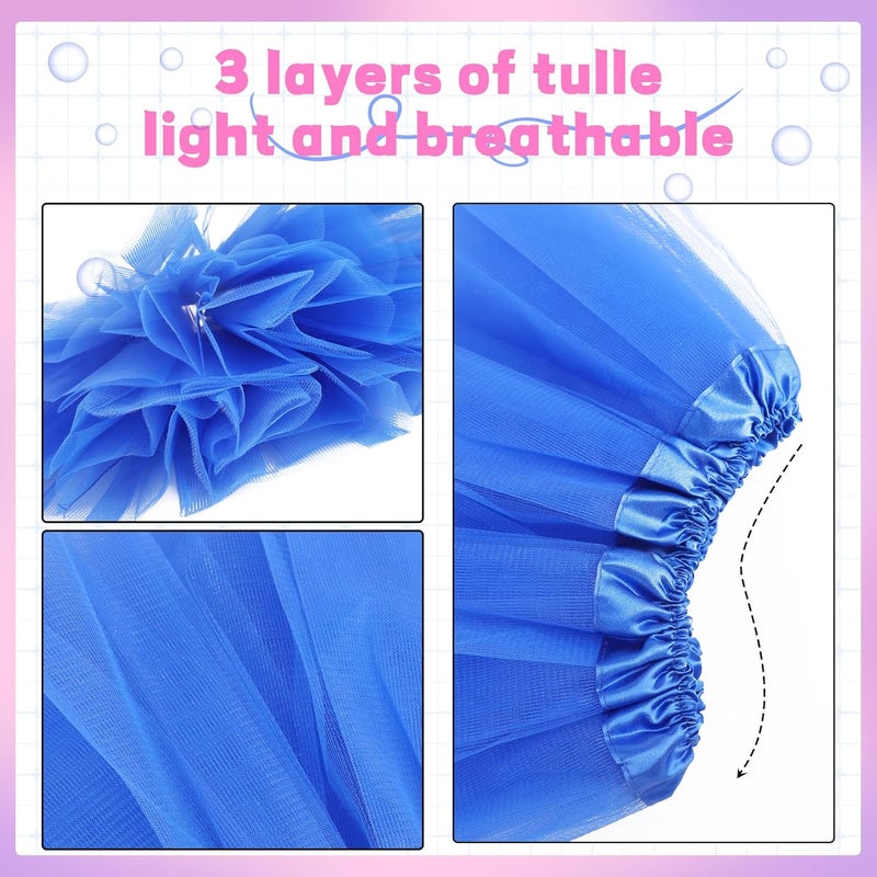 Lainlight Store Tutus for Girls 3 Layered Tulle Tutu Skirts for 4-12 Year, Birthday Dance Halloween Cosplay Party Supplies - Image 2